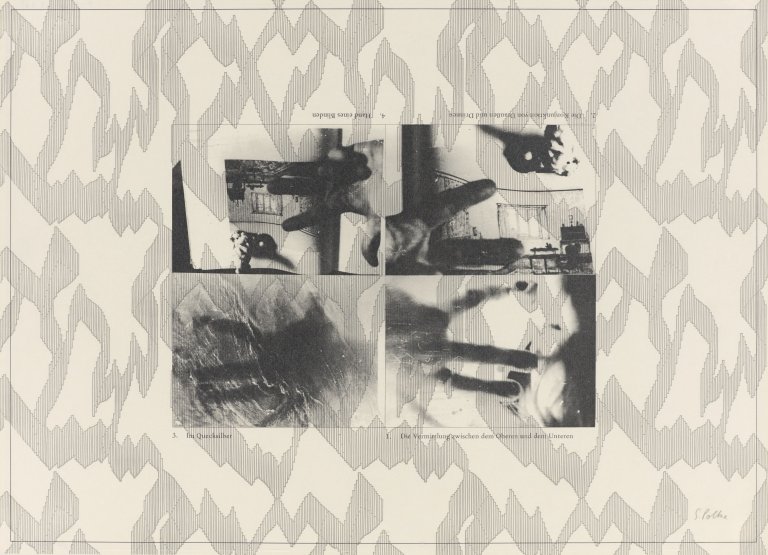 Auf diesem Bild ist das folgende Kunstwerk zu sehen: Sigmar Polke. „Hände (Die Vermittlung zwischen dem Oberen und dem Unteren)“. 1973.