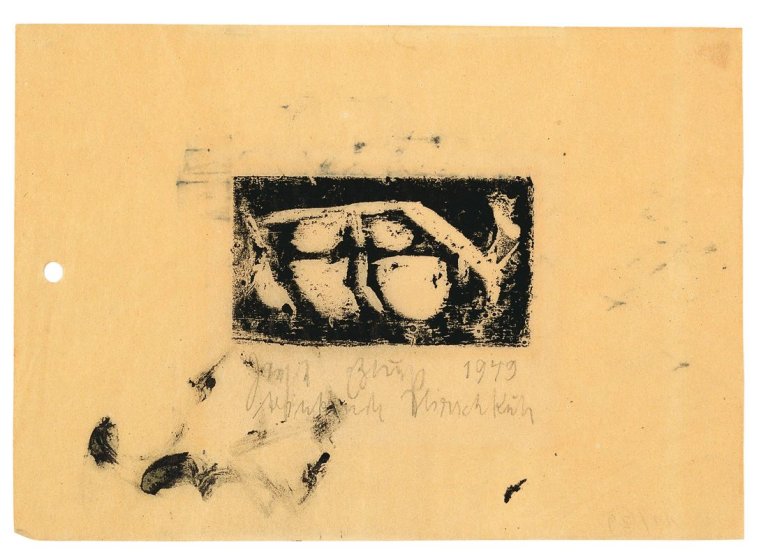 Auf diesem Bild ist das folgende Kunstwerk zu sehen: Joseph Beuys. „Trinkende Hirsch kuh“. 1949.