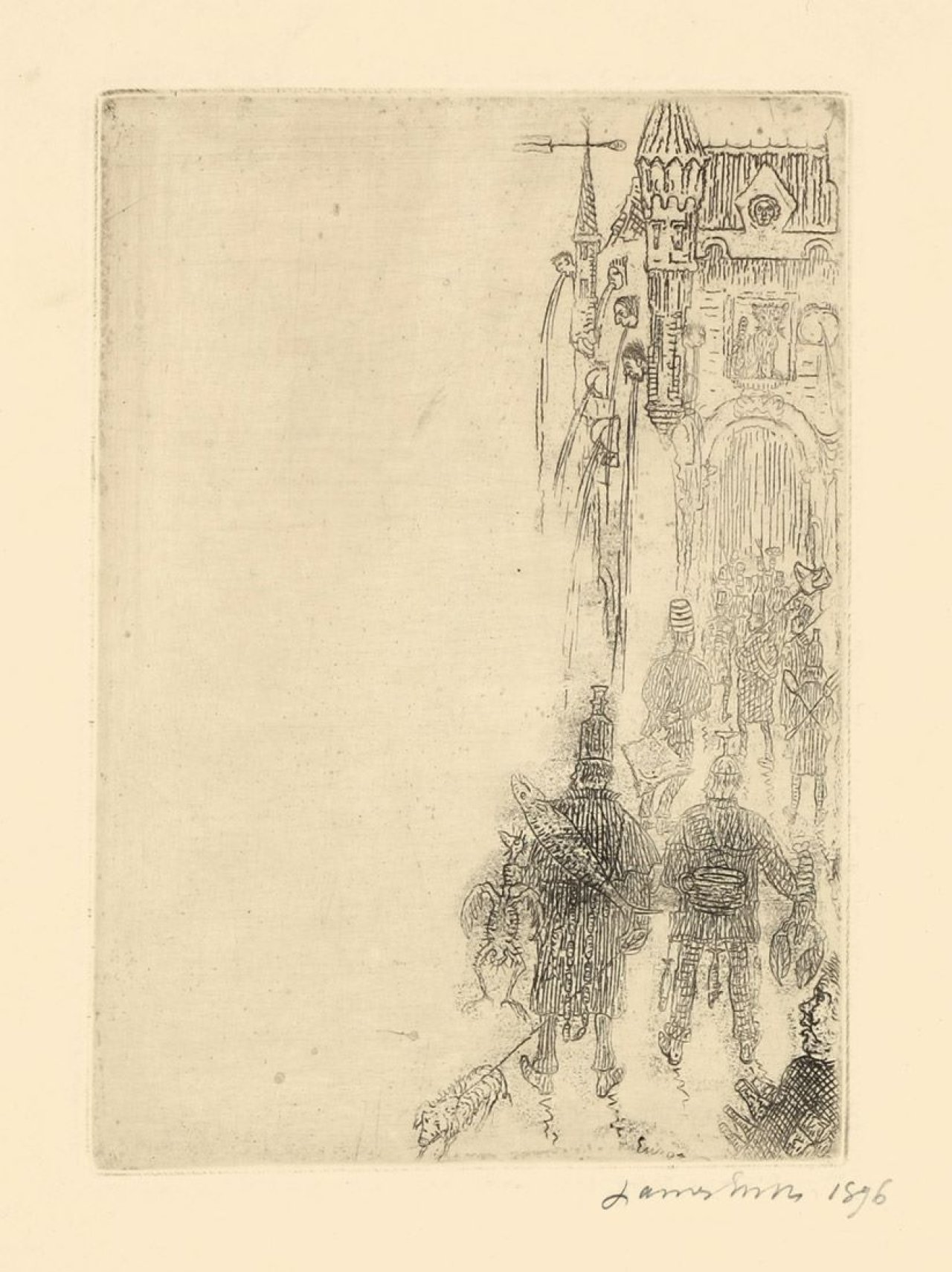 Auf diesem Bild ist das folgende Kunstwerk zu sehen: James Ensor. „Menu for Charles Vos“. 1896.