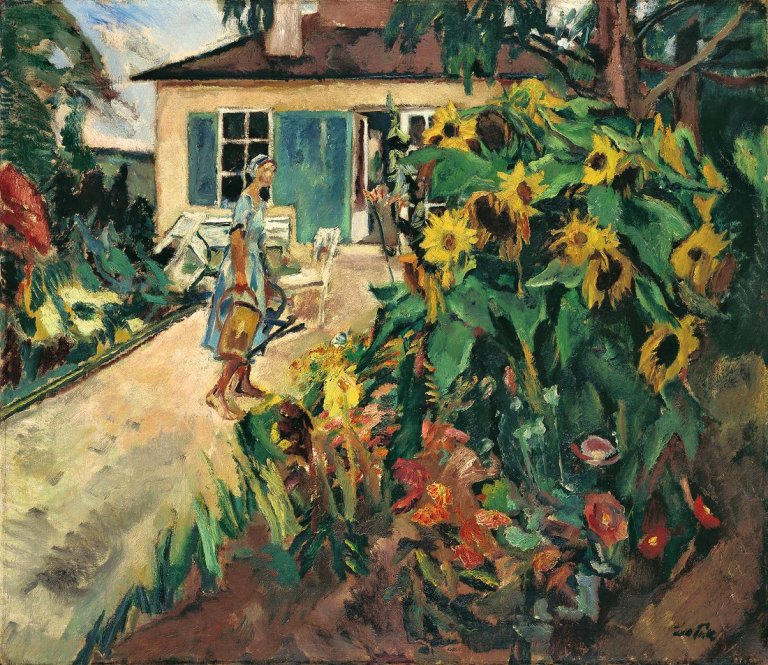 Auf diesem Bild ist das folgende Kunstwerk zu sehen: Leo Putz. „Mein Garten (Gauting)“. 1926.