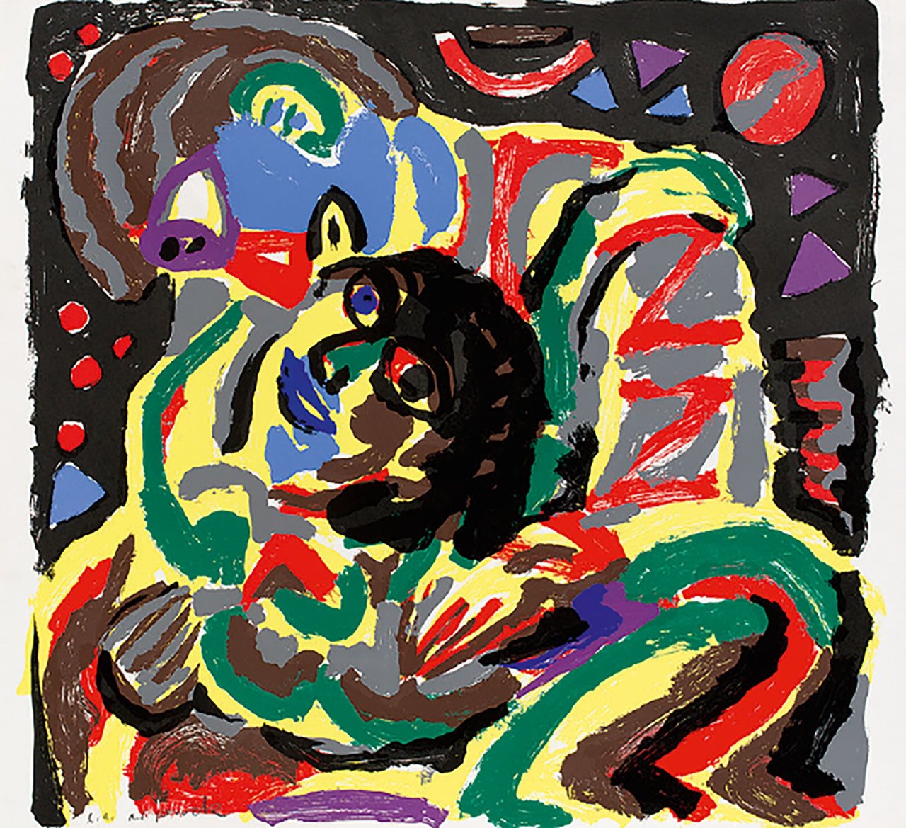 Auf diesem Bild ist das folgende Kunstwerk zu sehen: A.R. Penck. Ohne Titel. 1981.