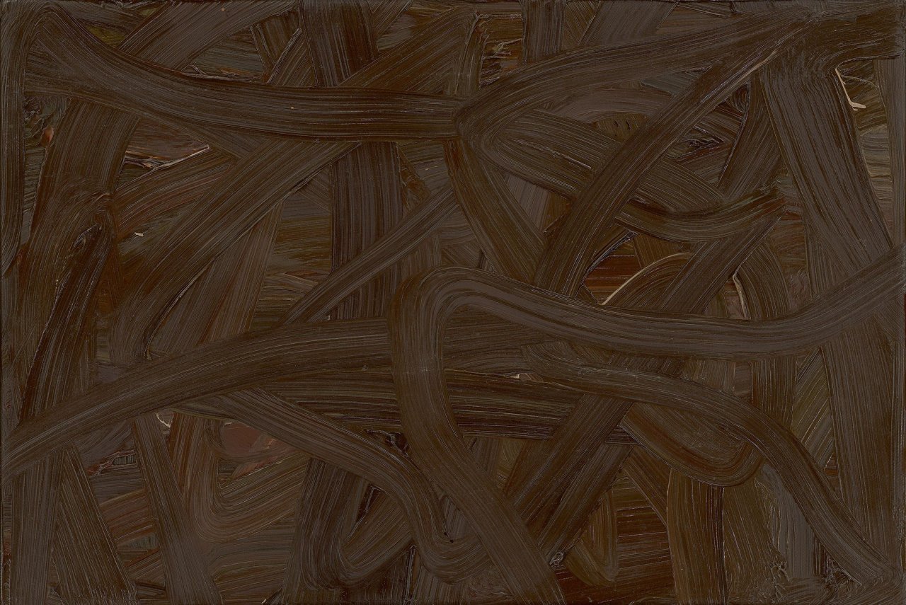Auf diesem Bild ist das folgende Kunstwerk zu sehen: Gerhard Richter. „Vermalung (braun)“. 1972.