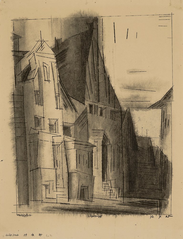 Auf diesem Bild ist das folgende Kunstwerk zu sehen: Lyonel Feininger. „Lüneburg“. 1925.