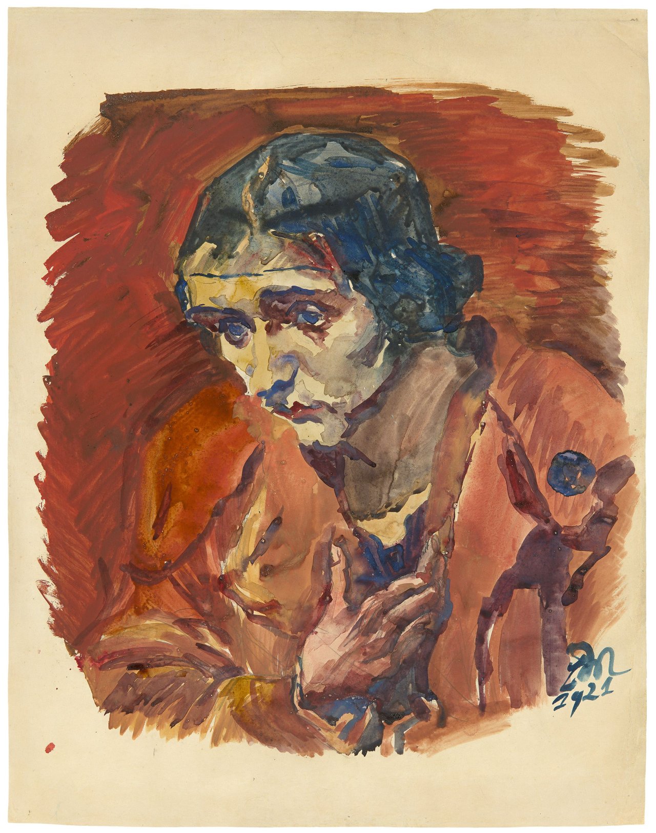 Auf diesem Bild ist das folgende Kunstwerk zu sehen: Ludwig Meidner. Tanja. 1921.