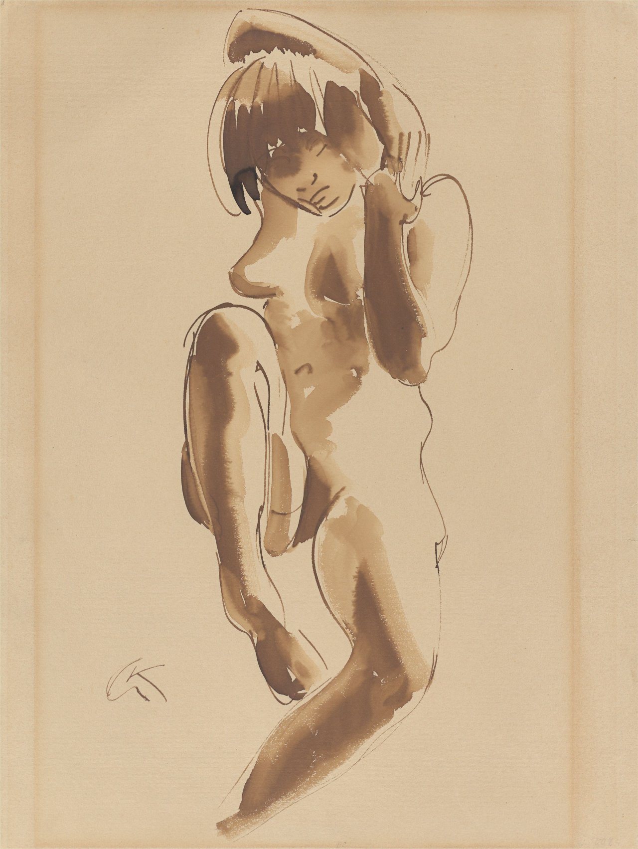 Auf diesem Bild ist das folgende Kunstwerk zu sehen: Georg Kolbe. Weiblicher Akt. Um 1920/25.