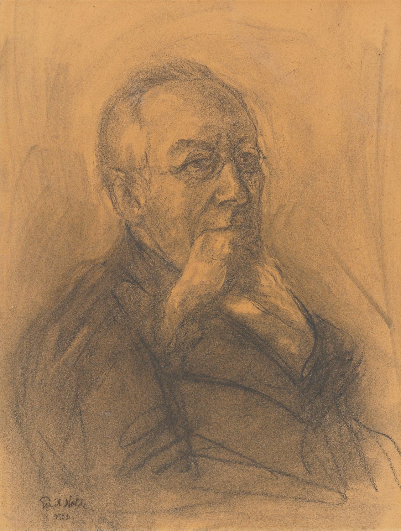 This picture shows the following artwork: Emil Nolde. Porträt Pastor Rönnow. 1903.