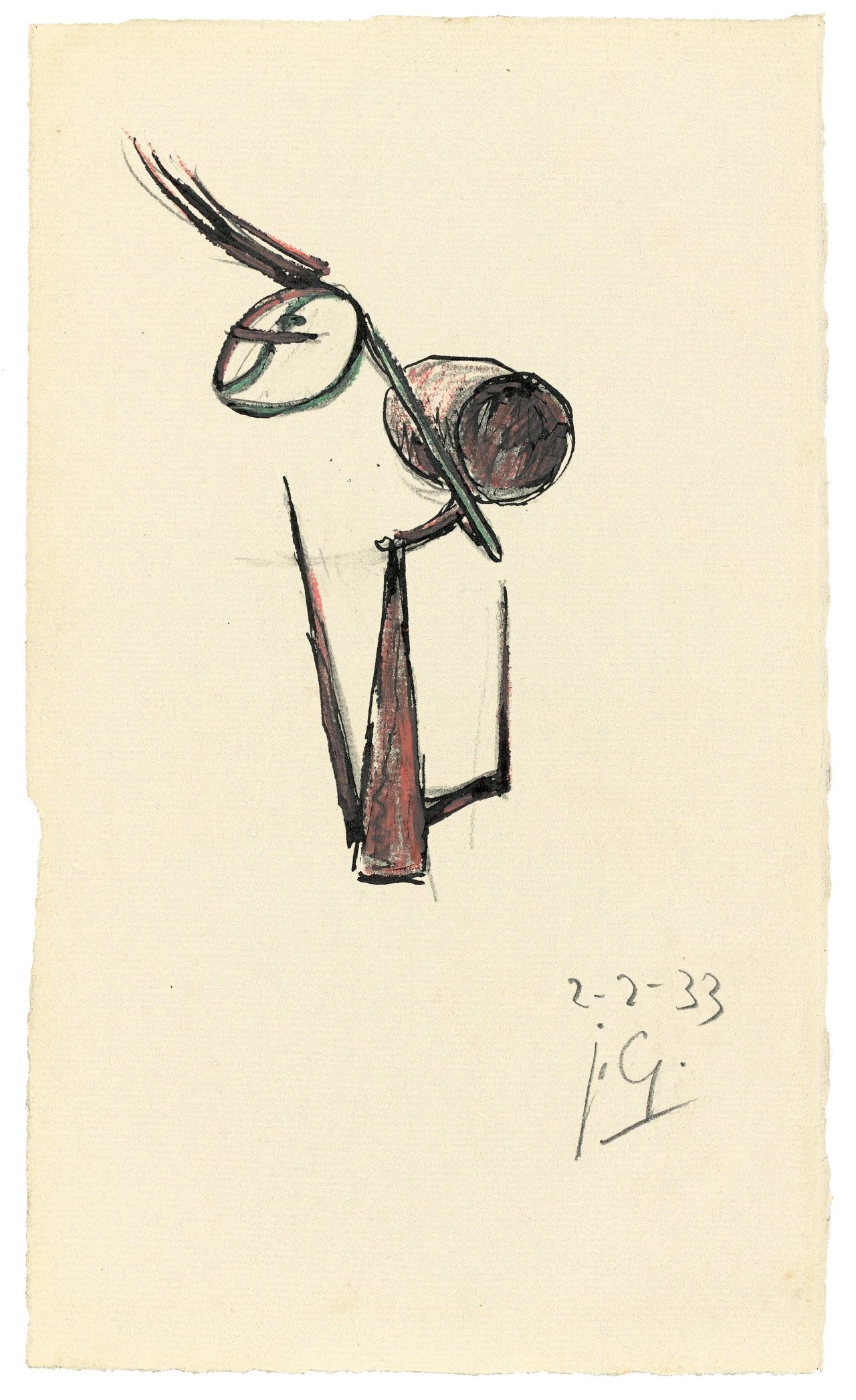 Auf diesem Bild ist das folgende Kunstwerk zu sehen: Julio González. Studie für „Le Rêve“. 1933.
