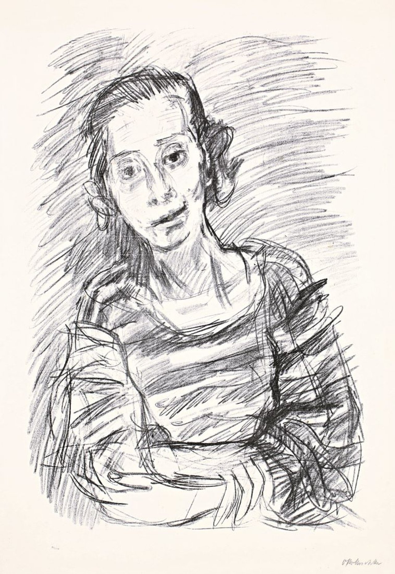 This picture shows the following artwork: Oskar Kokoschka. „Das Konzert I“ (Naemi). 1920.