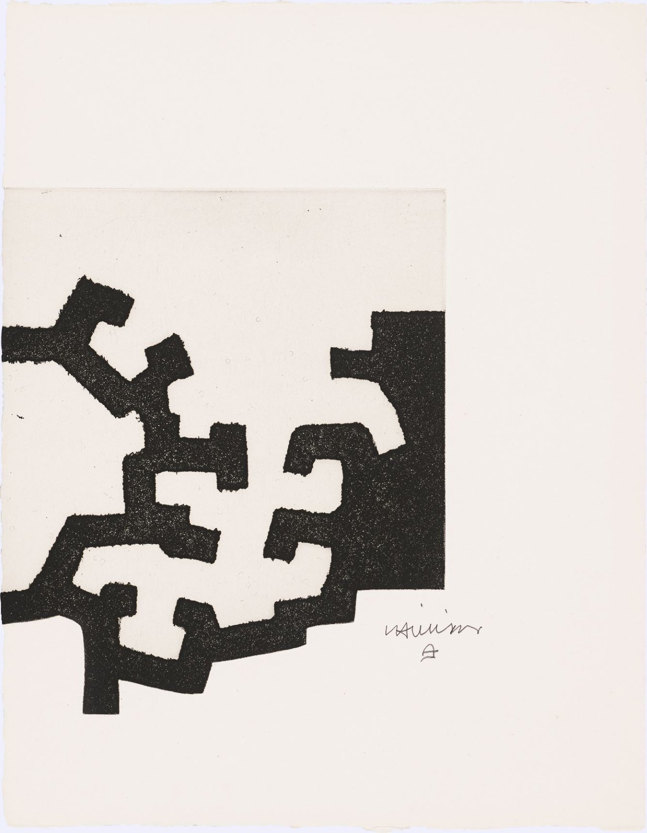 Auf diesem Bild ist das folgende Kunstwerk zu sehen: Eduardo Chillida. „Adoración“. 1977.