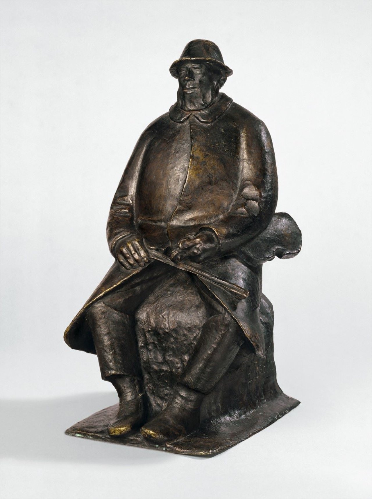 Auf diesem Bild ist das folgende Kunstwerk zu sehen: Ernst Barlach. „Der Dorfgeiger“. 1914.