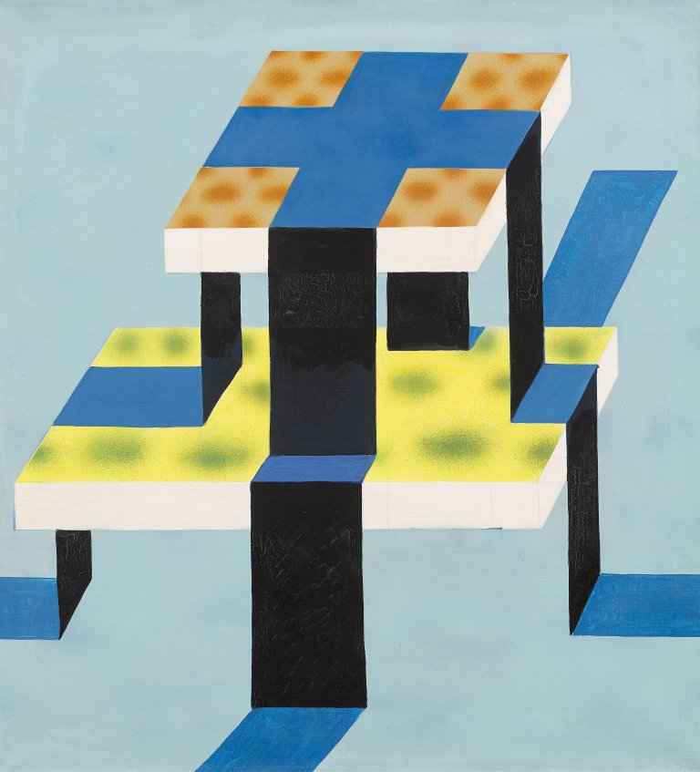 Auf diesem Bild ist das folgende Kunstwerk zu sehen: Ulrich Knispel. „Kreuzbild“. 1968.