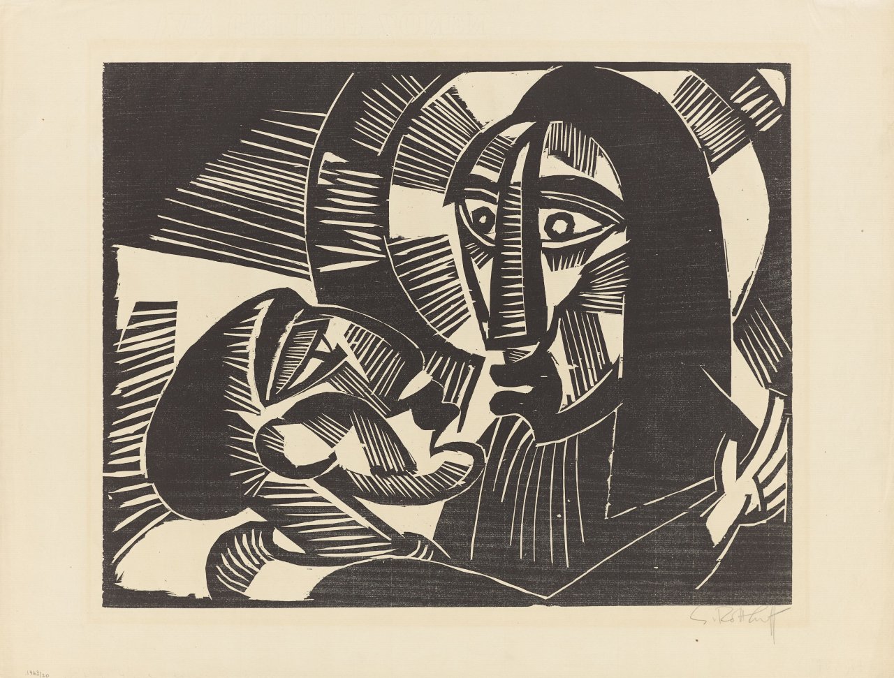 This picture shows the following artwork: Karl Schmidt-Rottluff. ”Christus und Judas”. 1918.