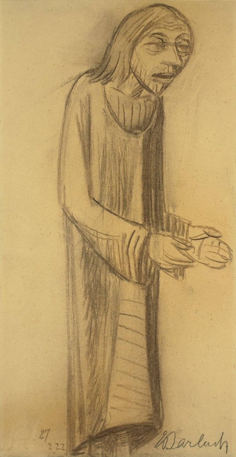 This picture shows the following artwork: Ernst Barlach. „Lehrender Christus, mit vorgestreckten Händen“. 1922.