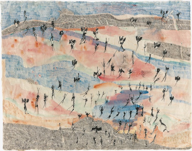 Auf diesem Bild ist das folgende Kunstwerk zu sehen: Gerhard Altenbourg. „Winterfestspiele“. 1964.