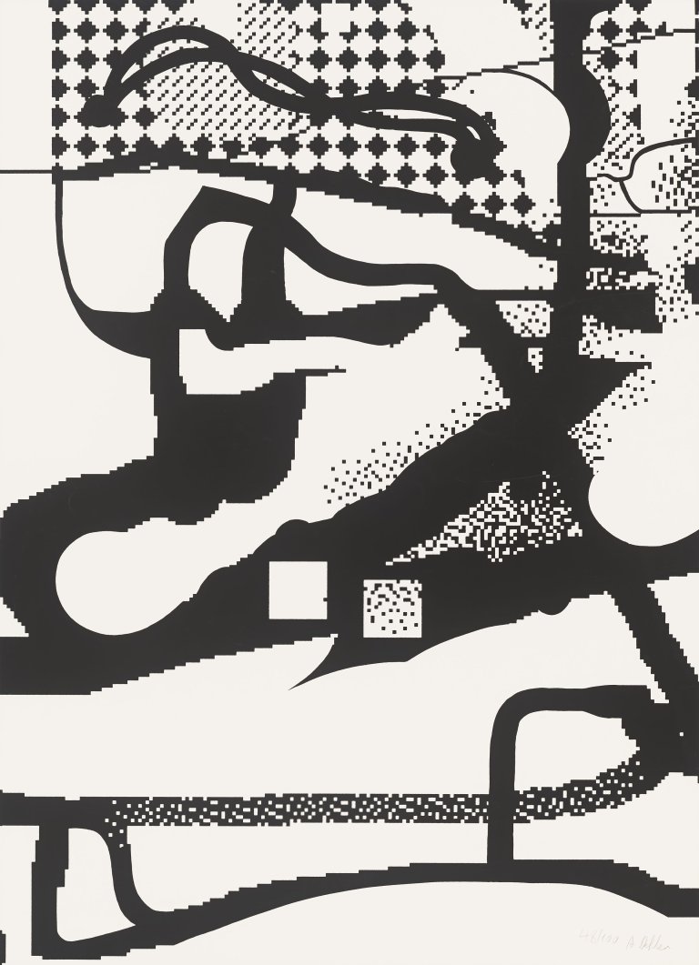 Auf diesem Bild ist das folgende Kunstwerk zu sehen: Albert Oehlen. Ohne Titel. 1992.