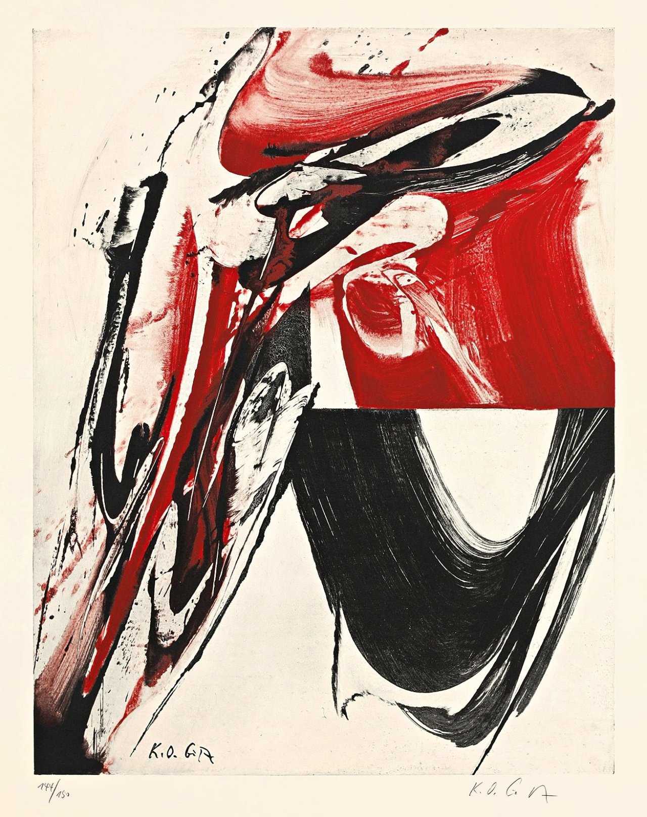 Auf diesem Bild ist das folgende Kunstwerk zu sehen: Karl Otto Götz. Ohne Titel.