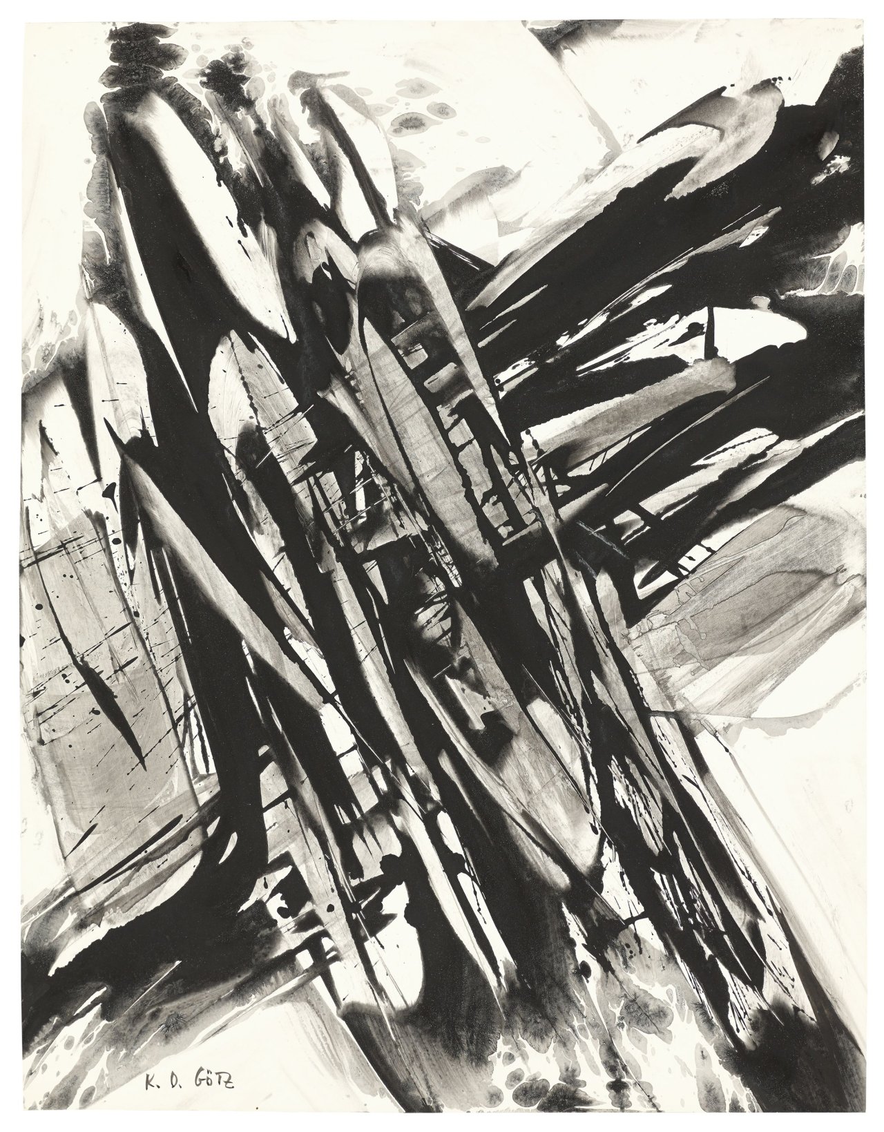 Auf diesem Bild ist das folgende Kunstwerk zu sehen: Karl Otto Götz. „Foss IV“. 1957.