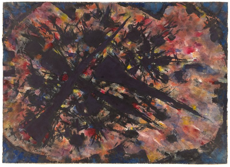 Auf diesem Bild ist das folgende Kunstwerk zu sehen: Alfred Manessier. Ohne Titel. 1973.