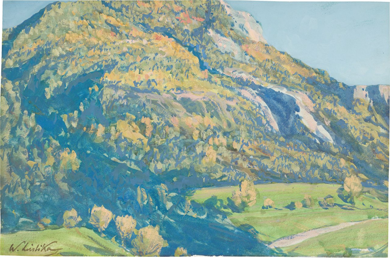 This picture shows the following artwork: Walter Leistikow. „Tiroler Berge im Herbst“. 1904 (?).