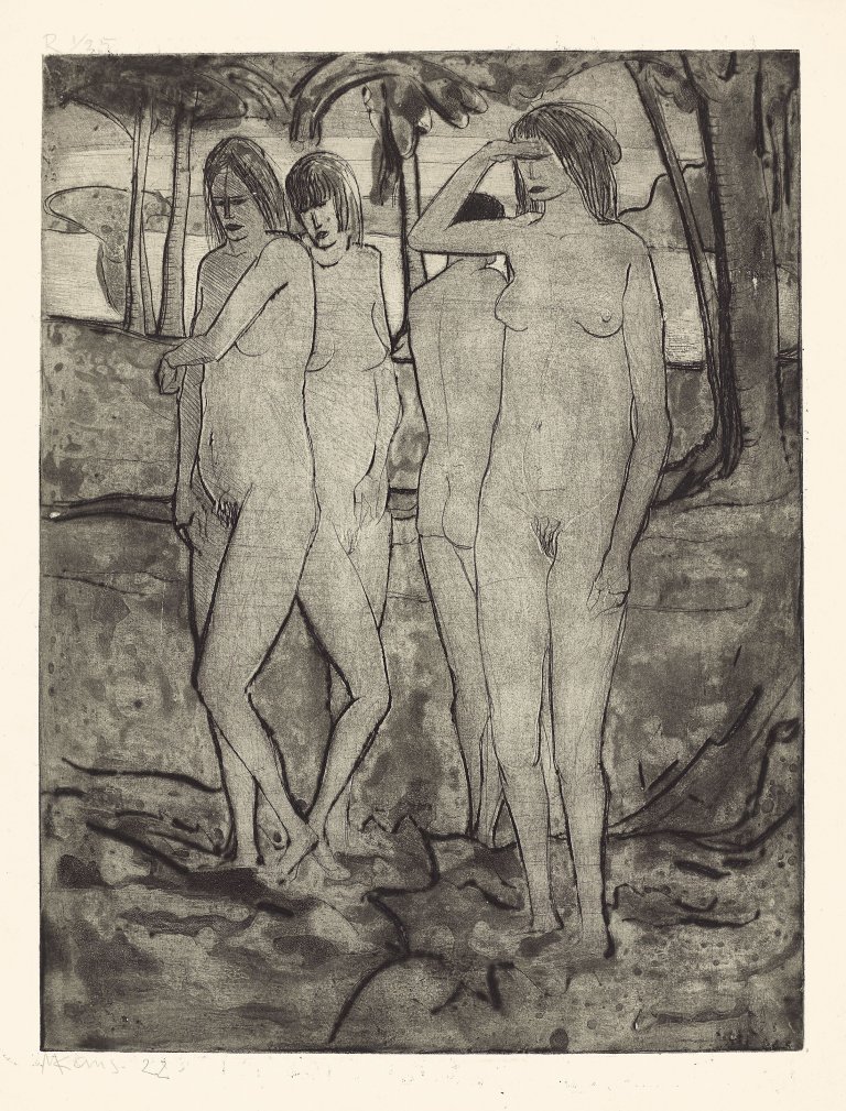 Auf diesem Bild ist das folgende Kunstwerk zu sehen: Max Kaus. „Vier Akte“. 1924.