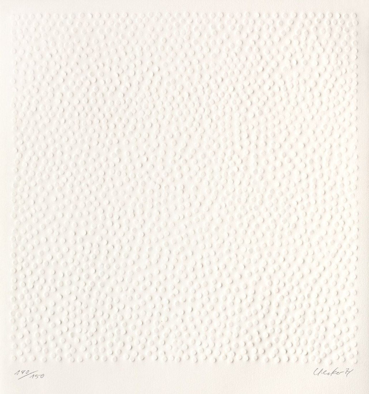 Auf diesem Bild ist das folgende Kunstwerk zu sehen: Günther Uecker. Ohne Titel. 1971.