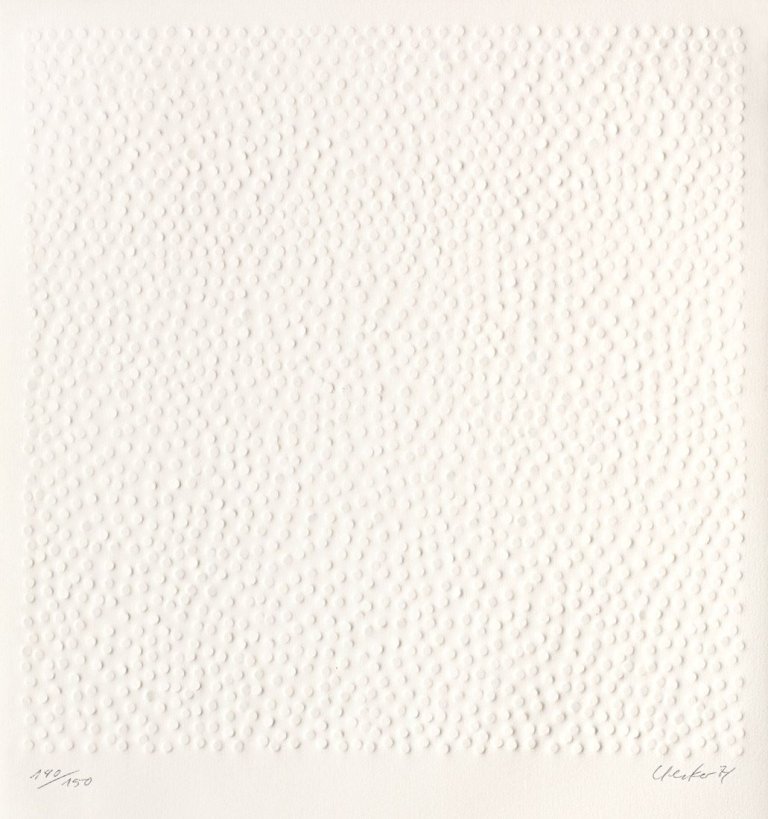 Auf diesem Bild ist das folgende Kunstwerk zu sehen: Günther Uecker. Ohne Titel. 1971.