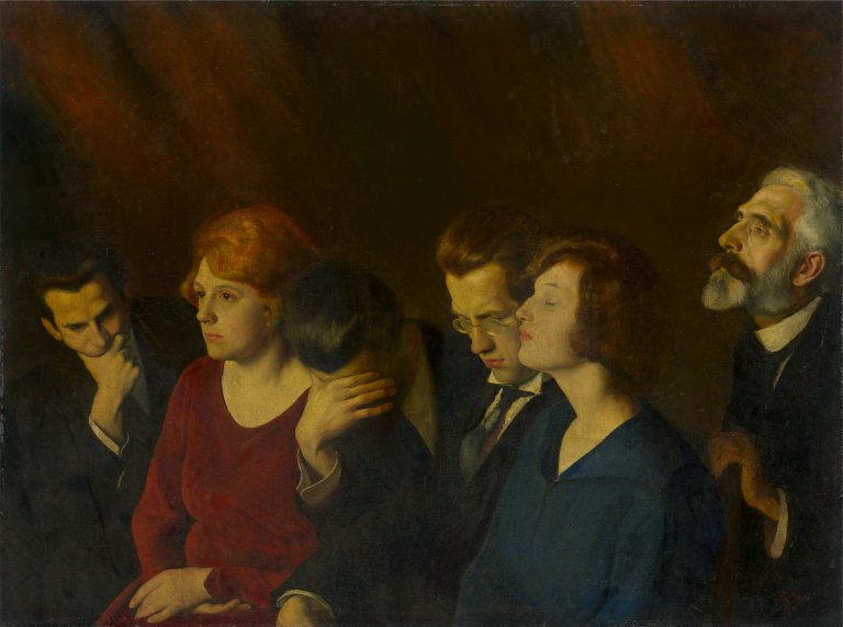 Auf diesem Bild ist das folgende Kunstwerk zu sehen: Imre Goth. Das Konzert (Berlin). 1920.