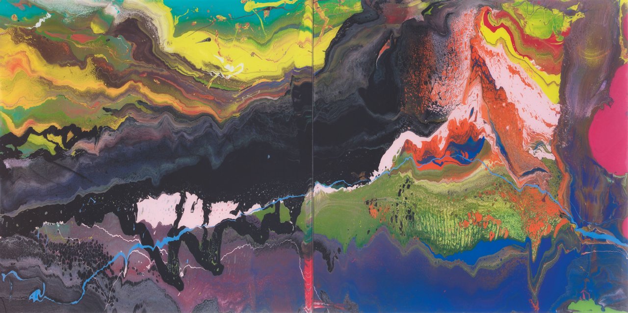 Auf diesem Bild ist das folgende Kunstwerk zu sehen: Gerhard Richter. „Flow (P16)“. 2016.