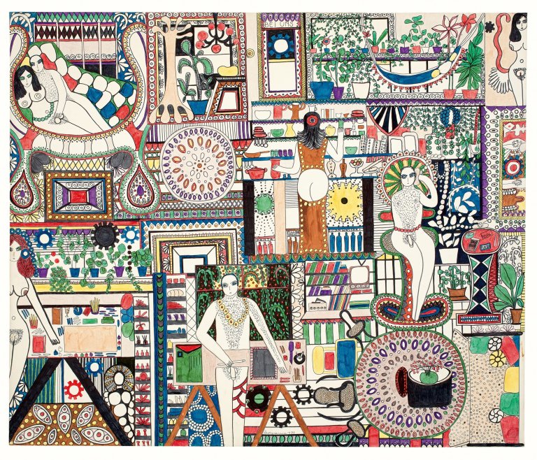 This picture shows the following artwork: Dorothy Iannone. „Bei uns“. 1970.