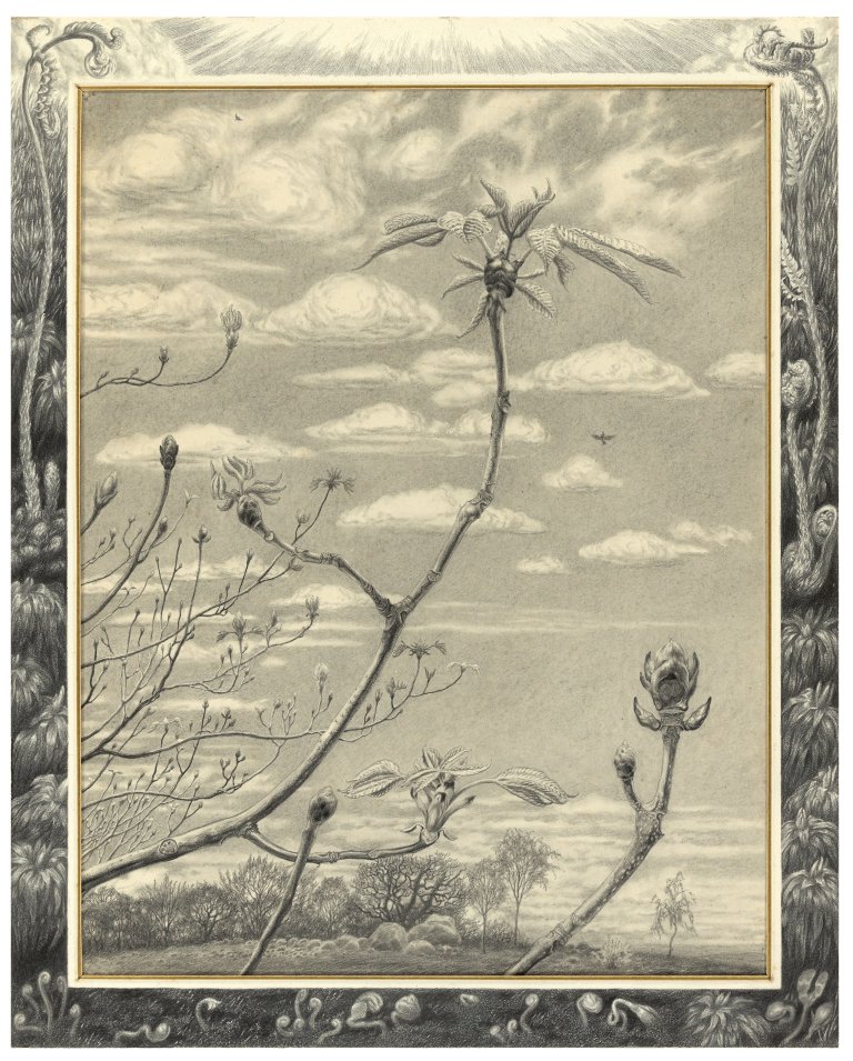 Auf diesem Bild ist das folgende Kunstwerk zu sehen: Deutsch, um 1900. Frühling.