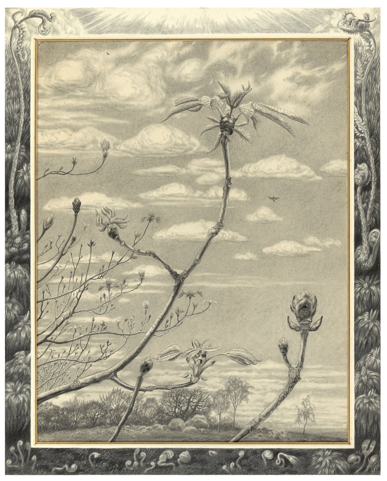 Auf diesem Bild ist das folgende Kunstwerk zu sehen: Deutsch, um 1900. Frühling.