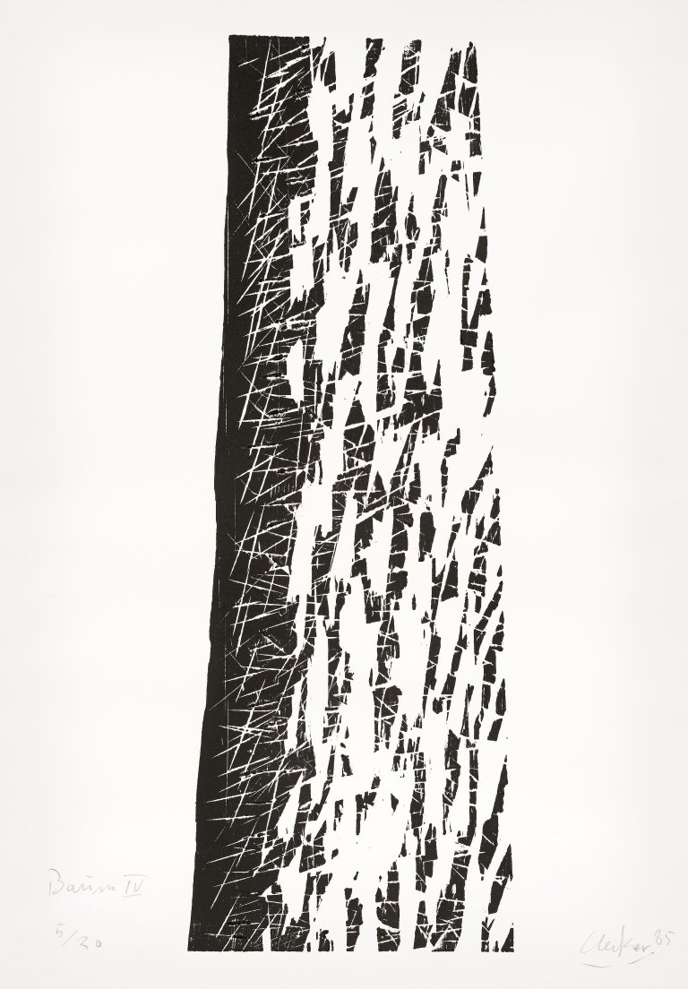 Auf diesem Bild ist das folgende Kunstwerk zu sehen: Günther Uecker. „Baum IV“. 1985.