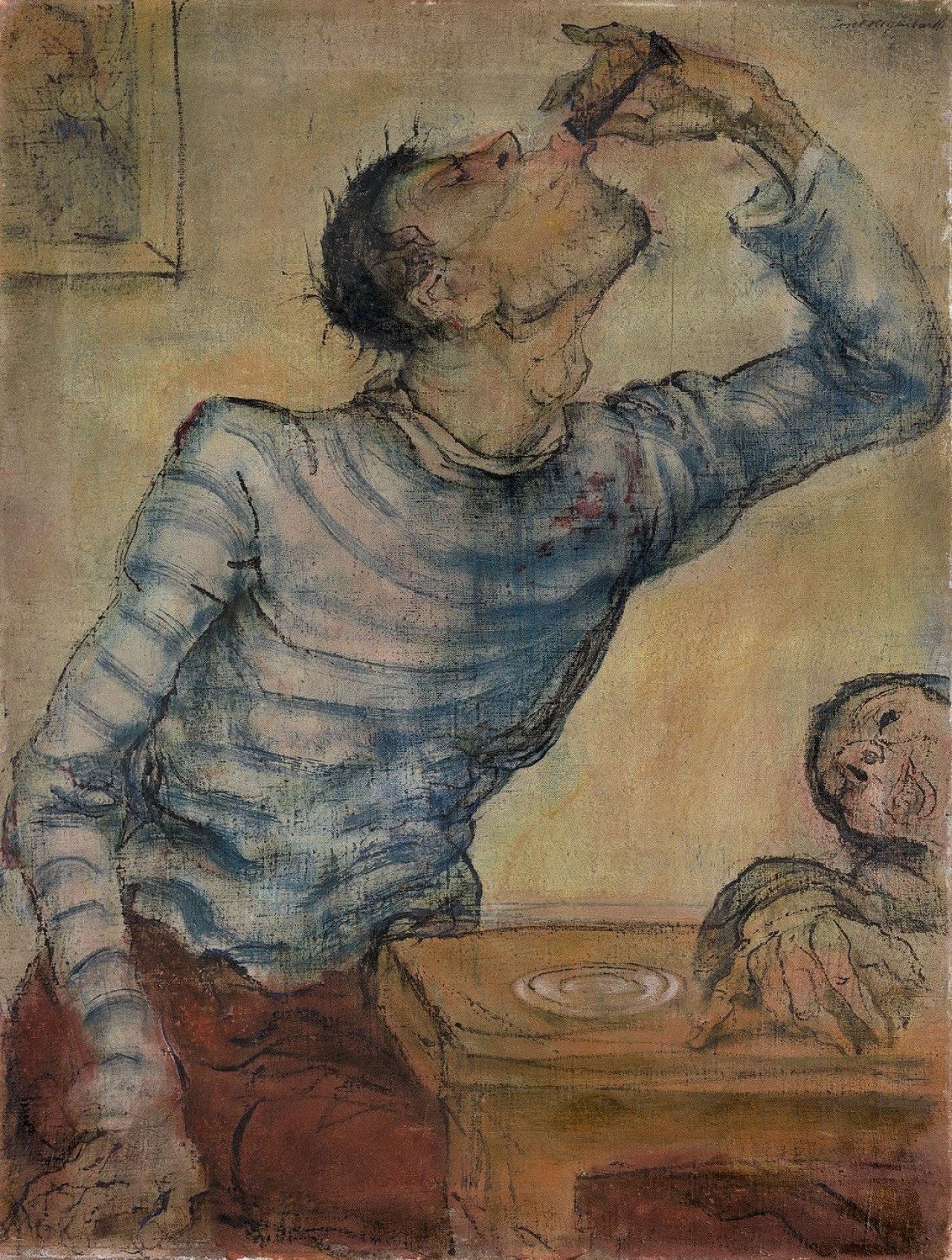 Auf diesem Bild ist das folgende Kunstwerk zu sehen: Josef Hegenbarth. Trinker. Um 1921.