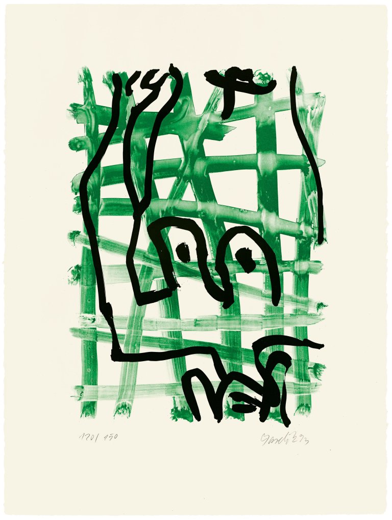 Auf diesem Bild ist das folgende Kunstwerk zu sehen:  Mappenwerk (nach 1945). „Künstler gegen die Folter“. 1993.