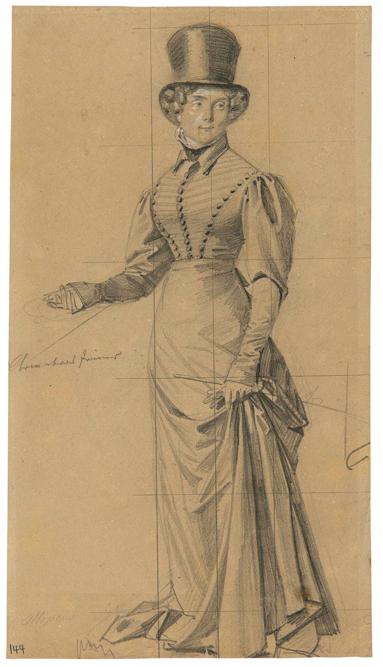 Auf diesem Bild ist das folgende Kunstwerk zu sehen: Franz Krüger. Frau von Alopäus.
