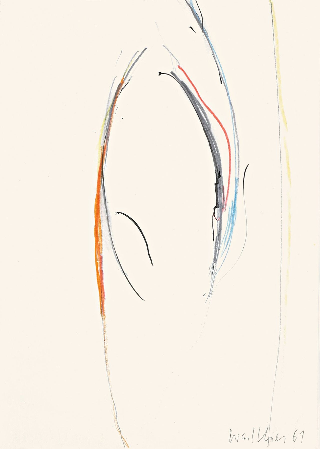 This picture shows the following artwork: Franz Erhard Walther. Kritzelzeichnung. 1961.