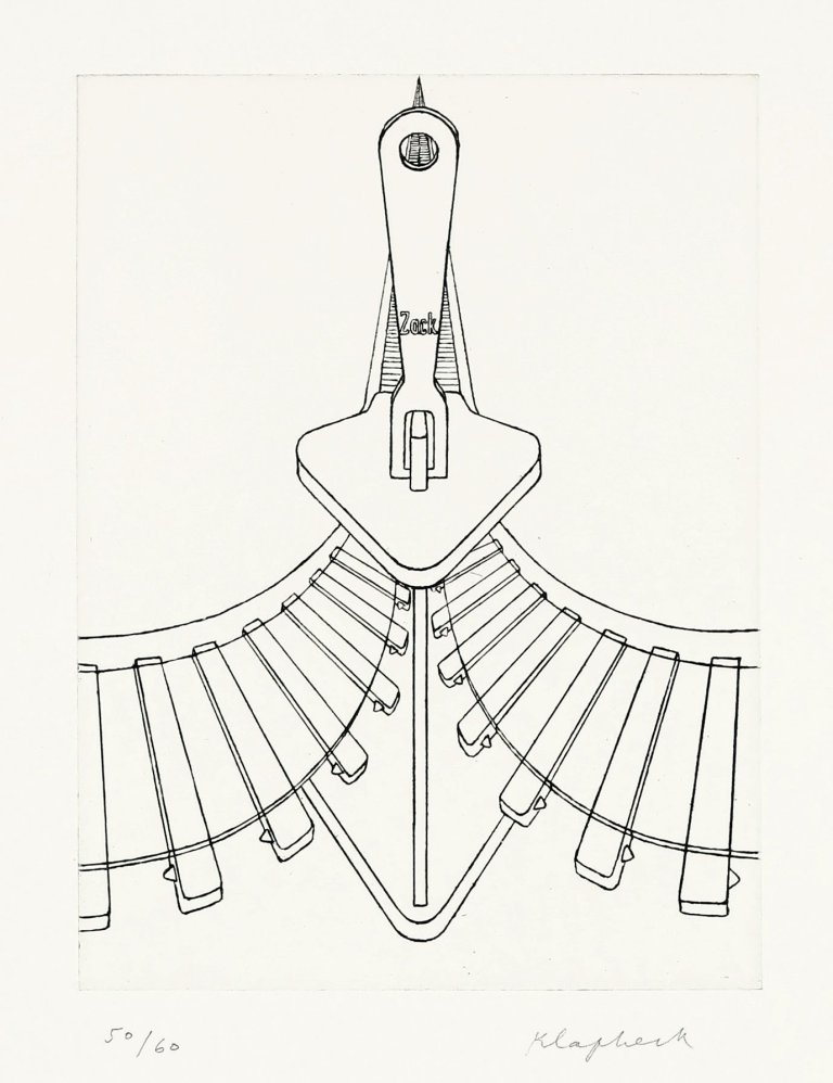 This picture shows the following artwork: Konrad Klapheck. „Reißverschluß“.