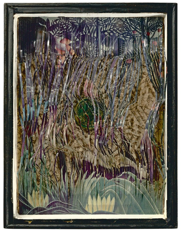 Auf diesem Bild ist das folgende Kunstwerk zu sehen: Jiří Kolář. „Zpečetěný Akt (Versiegelter Akt)“. 1975.