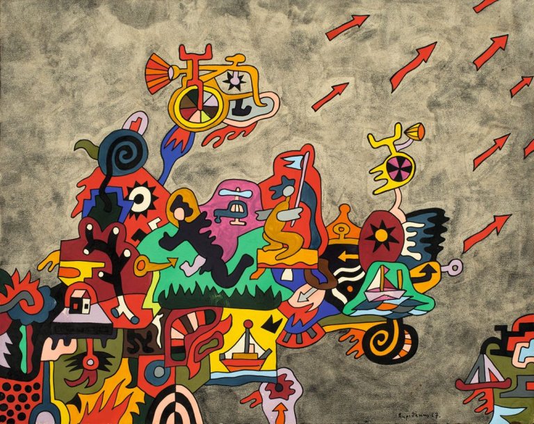 Auf diesem Bild ist das folgende Kunstwerk zu sehen: Alexis Akrithakis. Ohne Titel. 1967.
