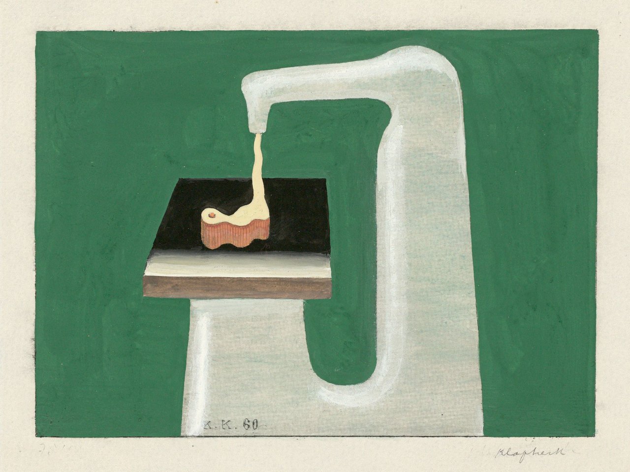 Auf diesem Bild ist das folgende Kunstwerk zu sehen: Konrad Klapheck. „Fruchtbarkeit“. 1960.