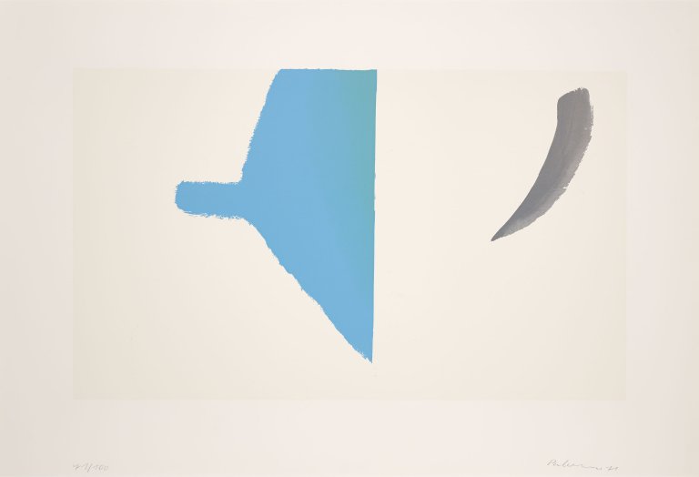 Auf diesem Bild ist das folgende Kunstwerk zu sehen: Blinky Palermo. „Ohne Titel “mit Komma„“. 1971.