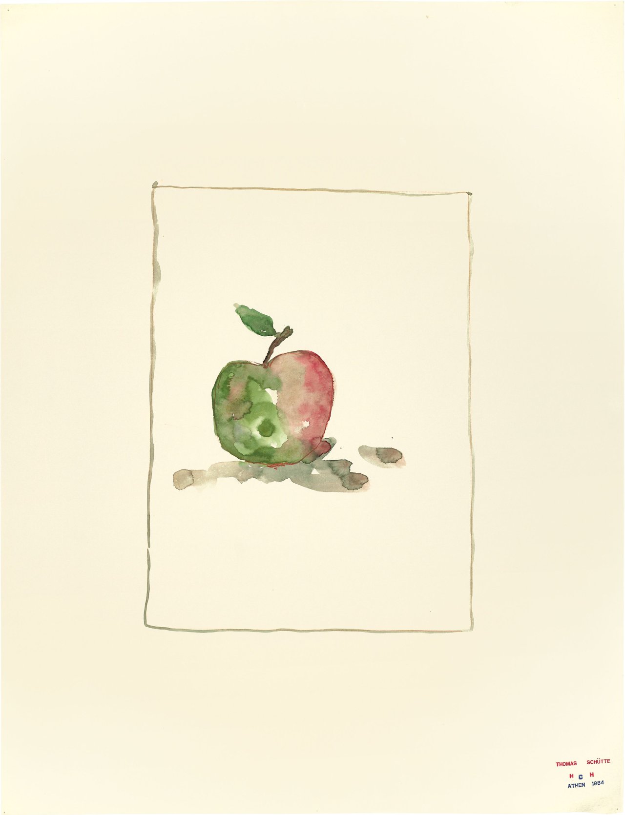 Auf diesem Bild ist das folgende Kunstwerk zu sehen: Thomas Schütte. „HCH (Apfel)“. 1984.