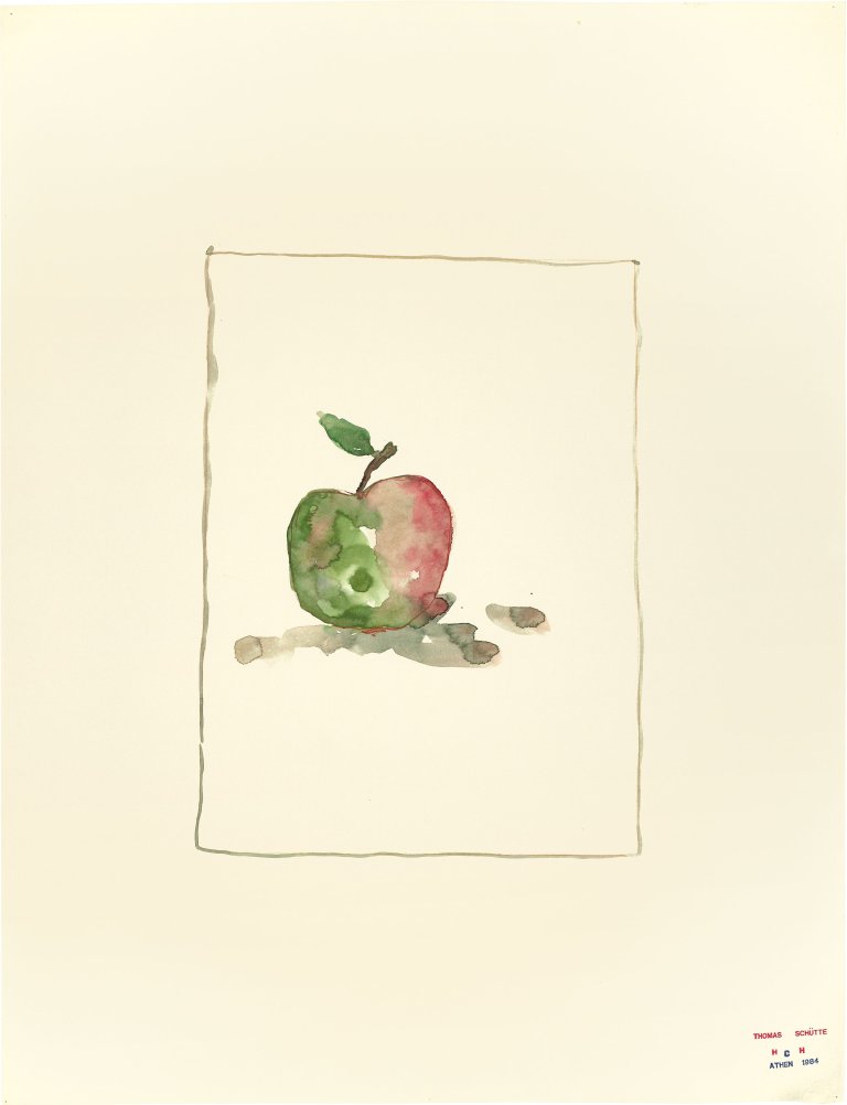 Auf diesem Bild ist das folgende Kunstwerk zu sehen: Thomas Schütte. „HCH (Apfel)“. 1984.