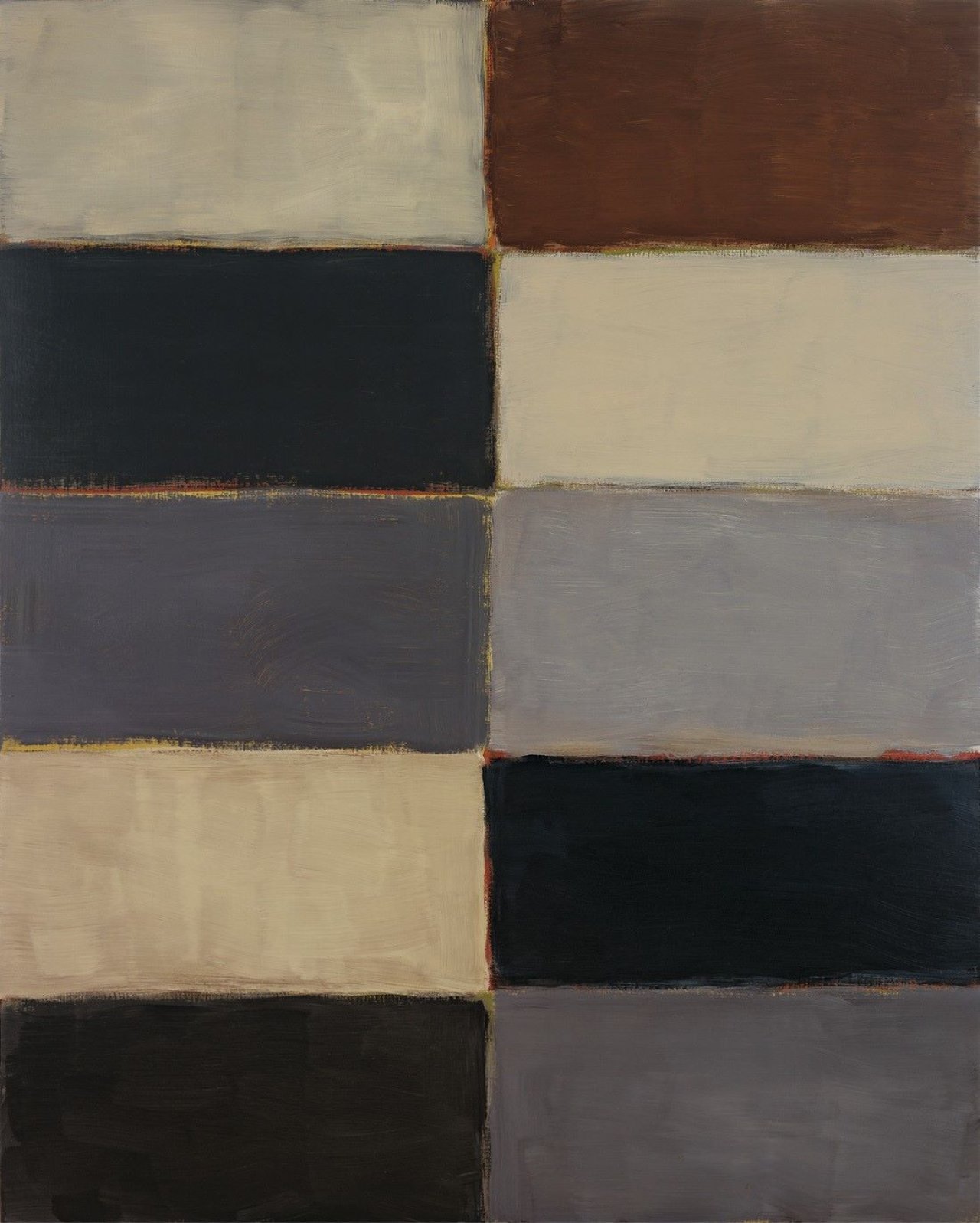 Auf diesem Bild ist das folgende Kunstwerk zu sehen: Sean Scully. „Grey Fold“. 2005.