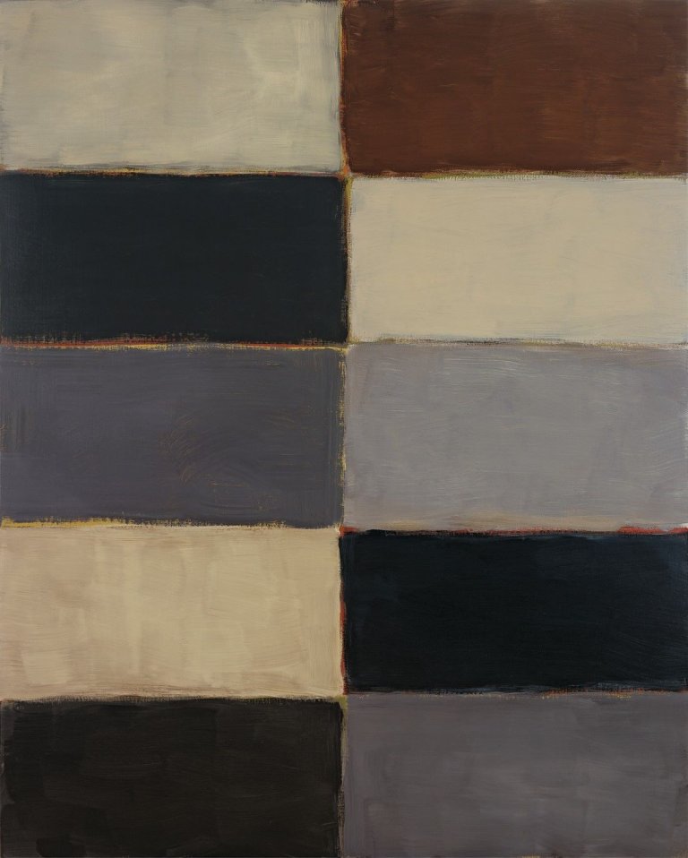 Auf diesem Bild ist das folgende Kunstwerk zu sehen: Sean Scully. „Grey Fold“. 2005.