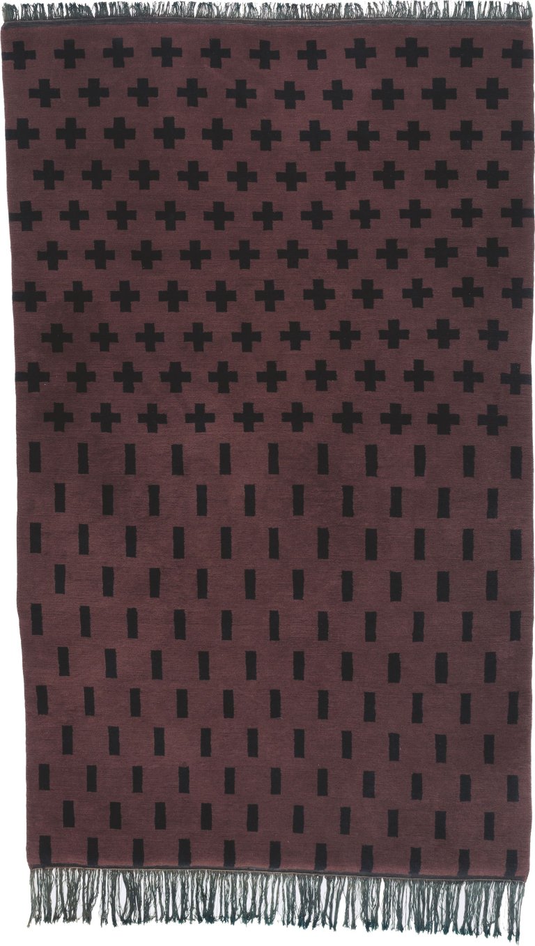 Auf diesem Bild ist das folgende Kunstwerk zu sehen: Rosemarie Trockel. „plus minus big“. Um 1989.