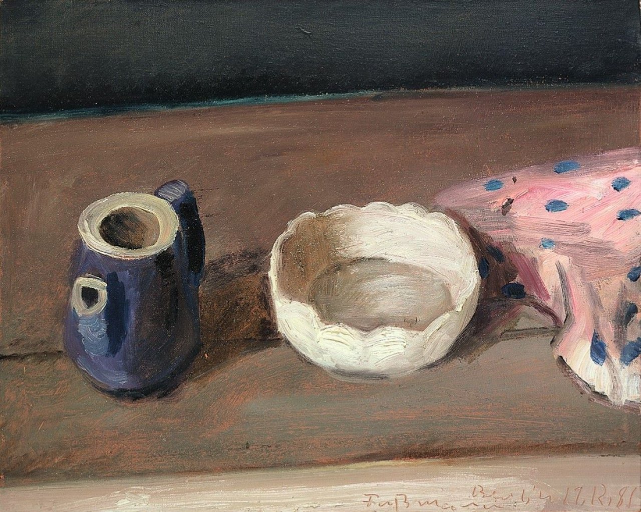 Auf diesem Bild ist das folgende Kunstwerk zu sehen: Klaus Fußmann. Stilleben. 1981.