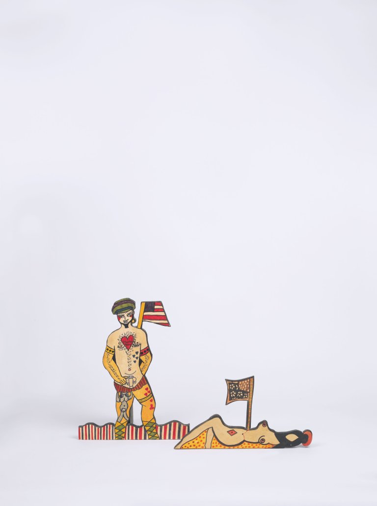 This picture shows the following artwork: Dorothy Iannone. People. 1966/67.