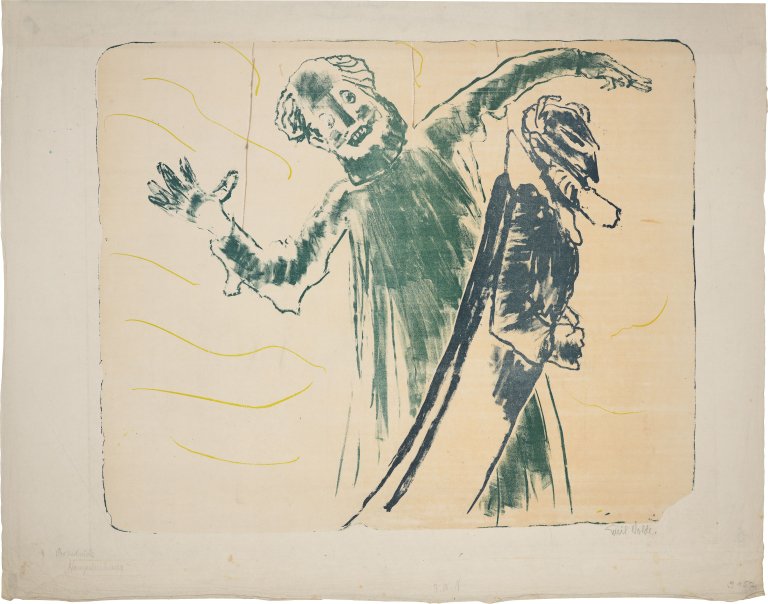 This picture shows the following artwork: Emil Nolde. ”Hampelmänner”. 1913.