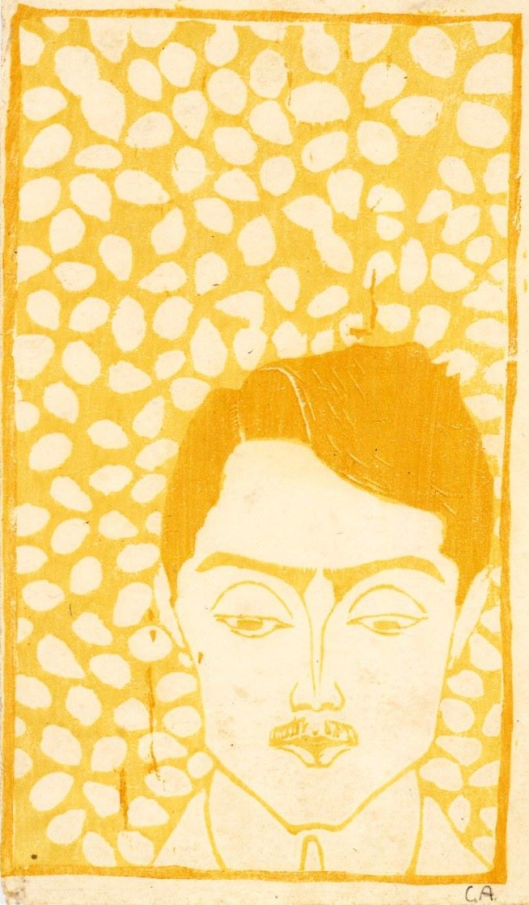 Auf diesem Bild ist das folgende Kunstwerk zu sehen: Cuno Amiet. „Kopf Curt Blass“. 1907.